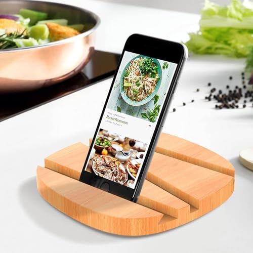 SANOTO Ash Wood Tablet Holder for iPad iPhone 1