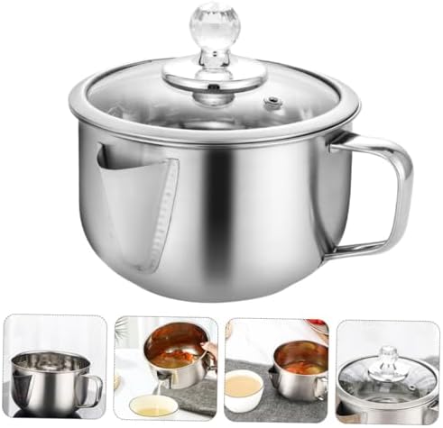 BRIGHTFUFU 1pc Stainless Steel Oil Strainer Pot