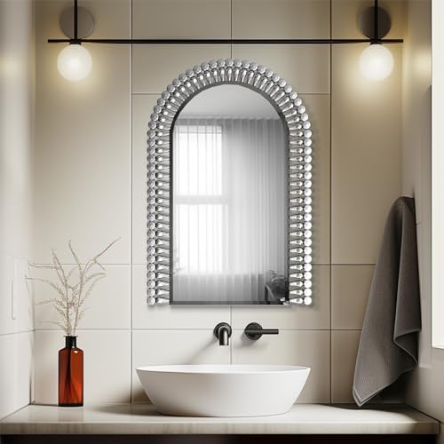 QDSSDECO 24x36 Diamond Mirror Wall Decor