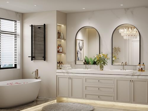 JIINGYO 24x36 Inch Black Arch Wall Mirror