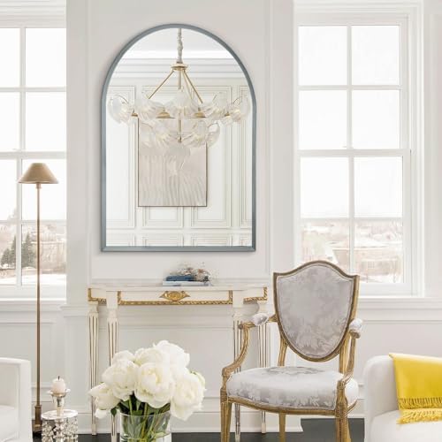 Arch Wall-Mounted Mirror 36x24 Aluminum Frame