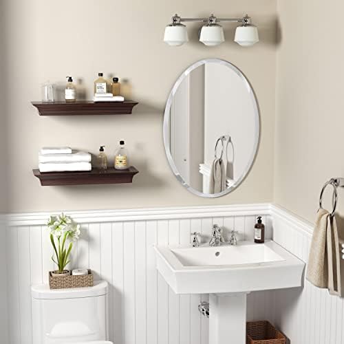 KOHROS 20x28 Oval Frameless Wall Mirror