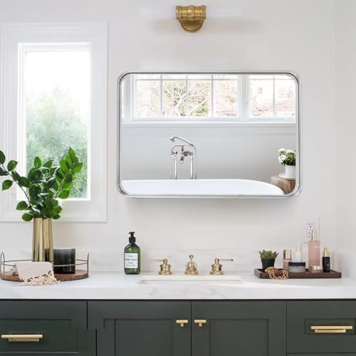 SUEHEE 24x36 Bathroom Mirror Over Sink Wall Mounted