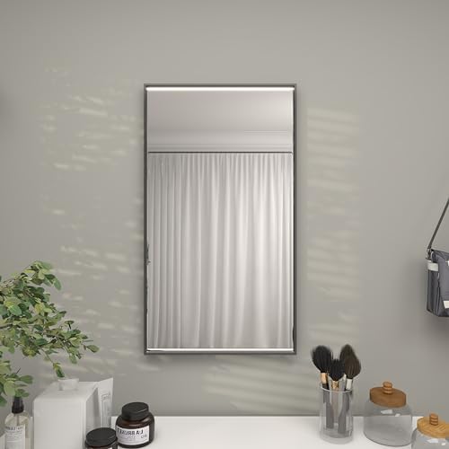 Deco 79 Minimalistic Black Wall Mirror 18x32