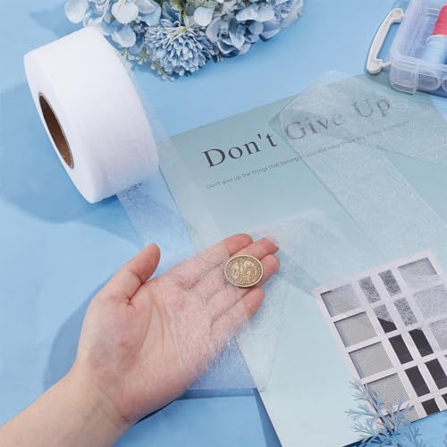HOBBIESAY 70 Yards 2 Inch Fusible Batting Tape for Sewing and Crafting