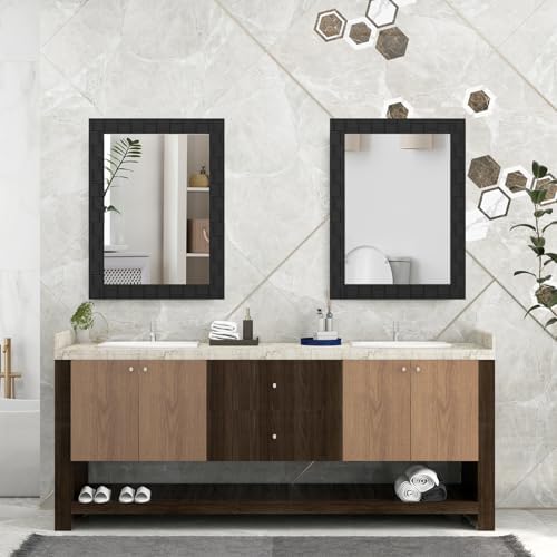 CHARMAID Wall Mirror 32x24 Wood Frame Decor