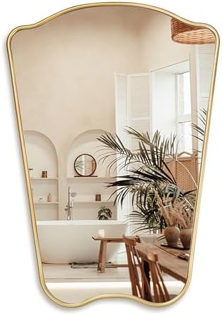 PERFNIQUE Gold Butterfly Wall Mirror 32 x 23