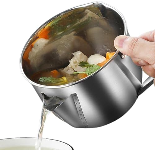 2pcs Fat Separator Jug with Glass Cover 1