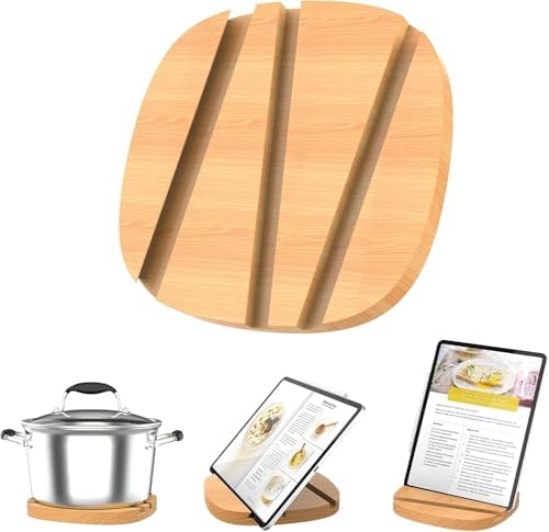 SANOTO Ash Wood Tablet Holder for iPad iPhone 1
