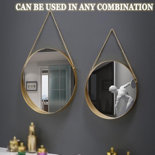 Hanging Vanity Mirror with Storage 305cm HD Metal Frame