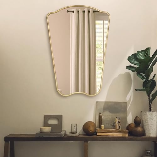PERFNIQUE Gold Butterfly Wall Mirror 32 x 23