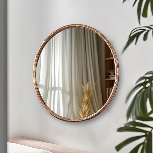 Round Bathroom Mirror RD24 with Antique Copper Frame