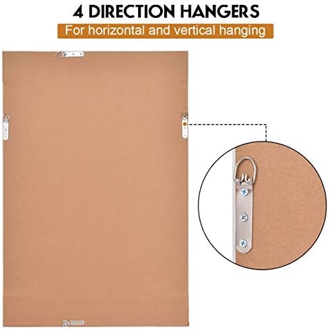 Tangkula 235 x 355 Wood Frame Wall Mirror