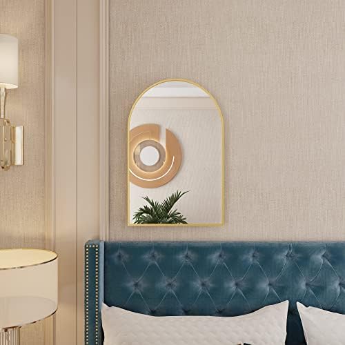 FLYMUHJIA Arched Full-Length Gold Mirror 24x36 Inches