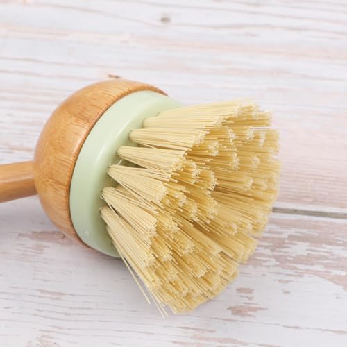 STOBAZA Bamboo Dish Brush 3 Pack Kitchen Cleaning Tools