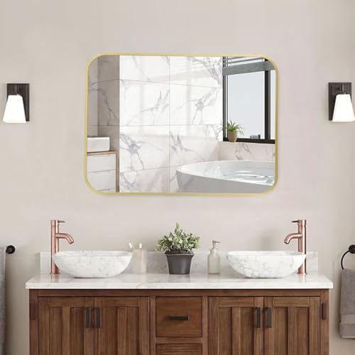 FARMER 16x20 Inch Matte Gold Bathroom Mirror 1