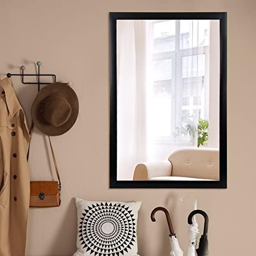 ZenStyle 24x36 Black Metal Framed Bathroom Mirror