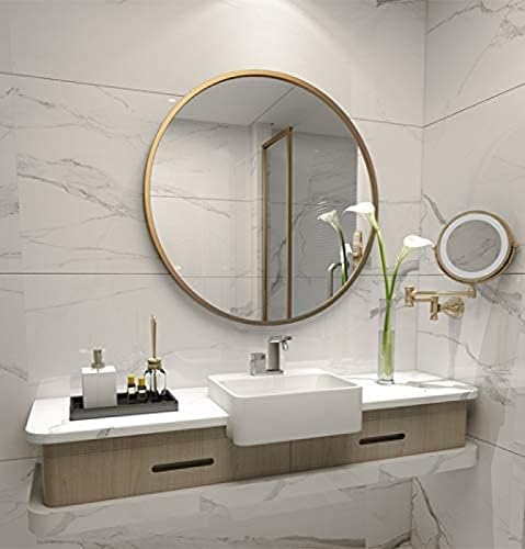 Nordic Round Mirror with Modern Gold Frame