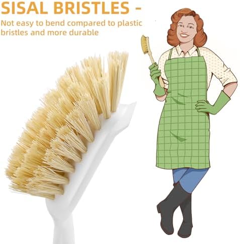 SUBEKYU Dish Brush with Bamboo Handle 2P Set