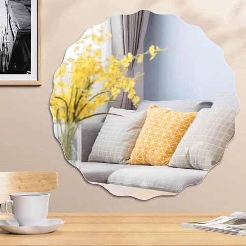 Sunflower Wall Mirror for Bathroom 20cm Clear Decorative