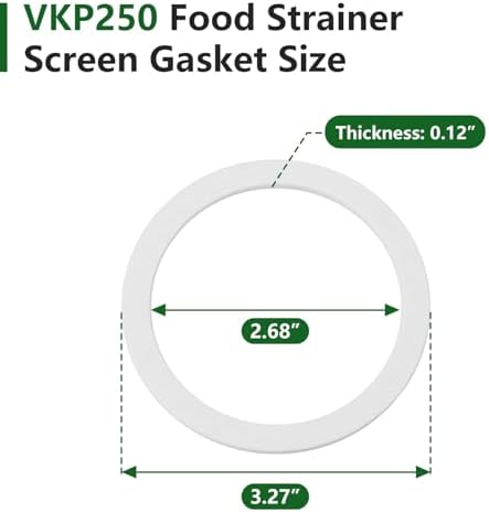 250 Food Strainer Gasket Replacement for VKP250