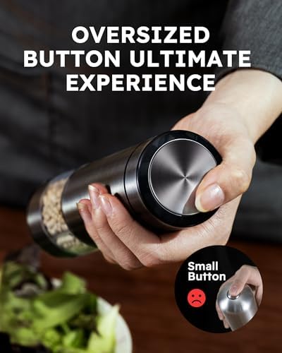 FORLIM Electric Salt Pepper Grinder Set with USB Rechargeable Adjustable Ceramic