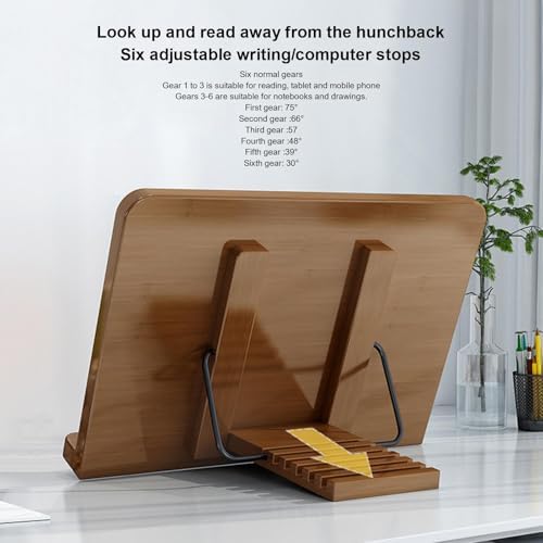 Adjustable Book Holder Tray for Desk Cooking and Reading