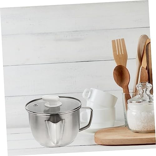 Mikinona Stainless Steel Grease Separator with Tempered Glass Lid 1