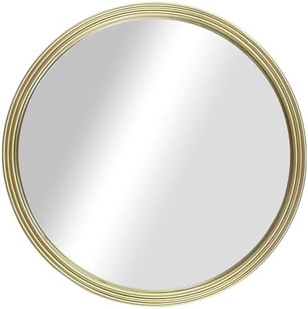 Gold Round Wall Mirror 24 Inch Modern Decor