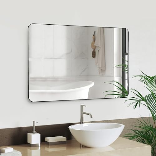 CULER 20x30 Inch Black Frosted Wall Mirror 1