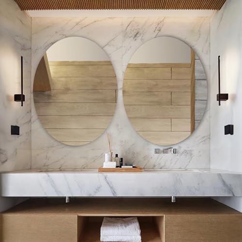 Chende 2 Packs 24x36 Bathroom Mirrors with Polished Edges