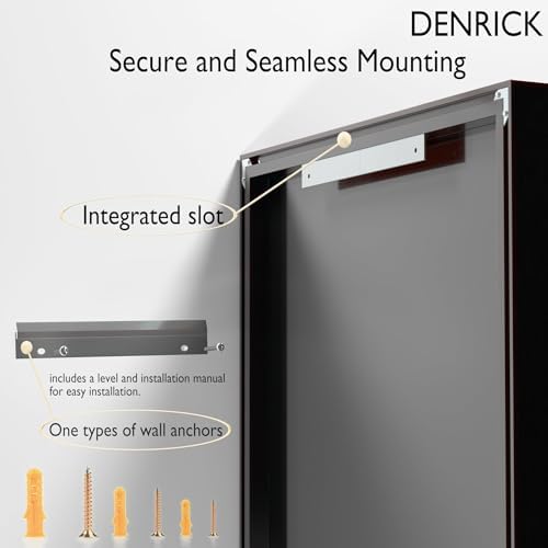 DENRICK 16x20 Inch Matte Black Frame Mirror