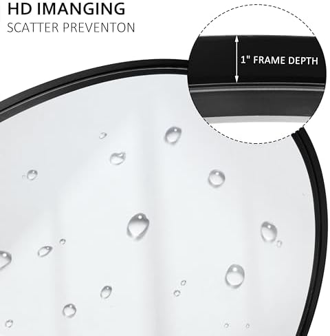 NXHOME 18 x 28in Black Oval Wall Mirror