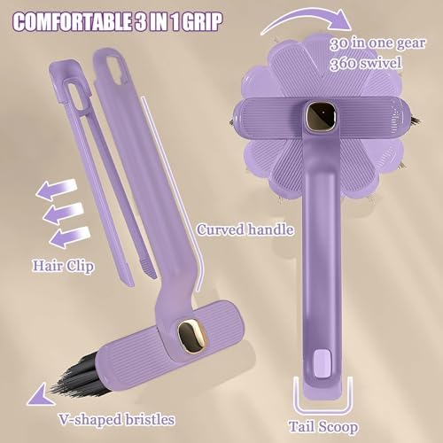 CanlatenU Multi-Function Rotating Crevice Brush Purple