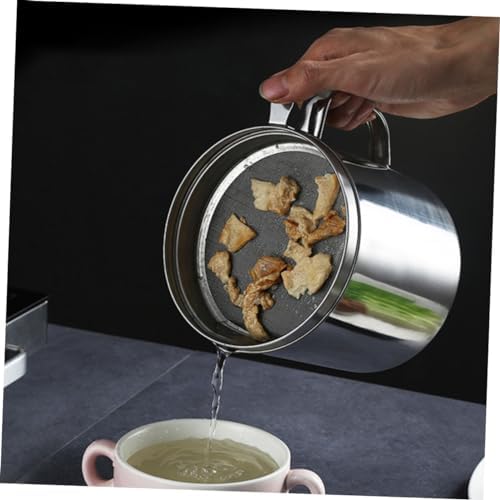 Hemoton Food Strainer with Handle for Oil and Grease