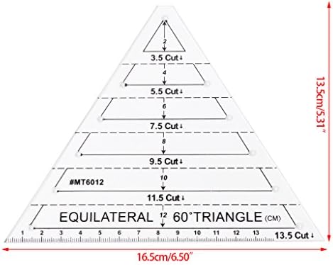 WOEIFGV 60 Degree Triangle Quilting Ruler 165x135cm