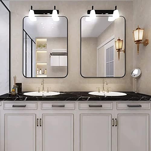 22 x 30 Black Wall Mount Mirror with Metal Frame