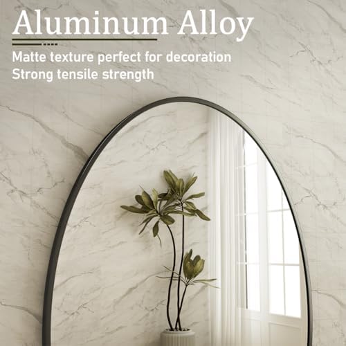 VooBang Black Oval Wall Mirror 24x32 Inch