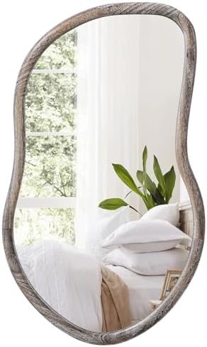 FEUFOAM Asymmetrical Irregular Rustic Wall Mirror
