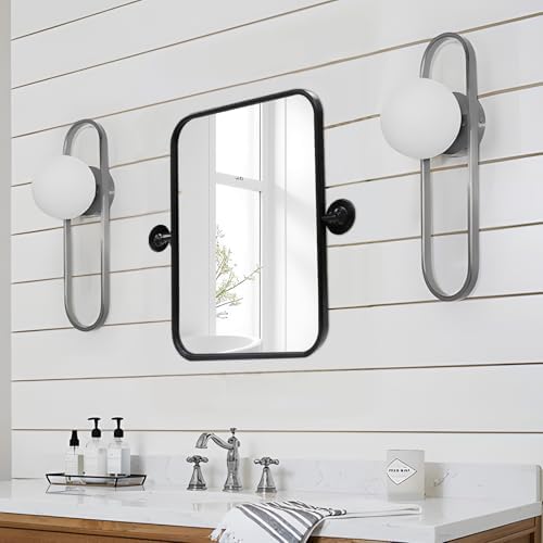 SeekElegant 20 X 24 Pivot Mirror with Black Frame