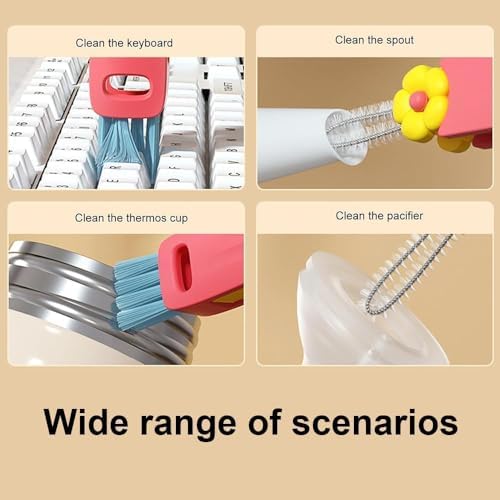 Kerrtoa 3 in 1 Cup Lid Cleaning Brush Set 6pcs 1