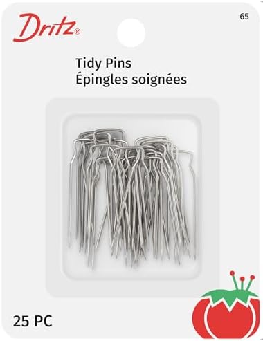 Dritz 65 Tidy Pins 25-Count Nickel-Plated Brass