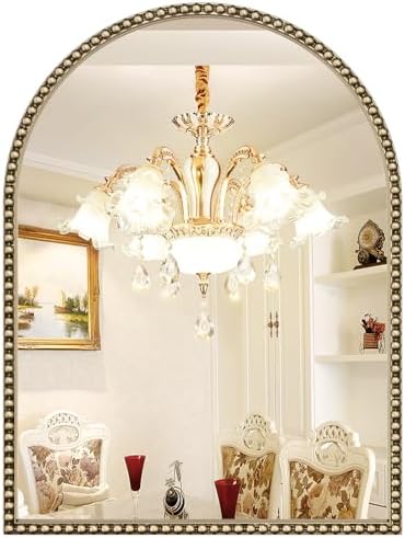 Brauthon Beaded Arched Mirror 22x30 Gold Arch Wall Decor