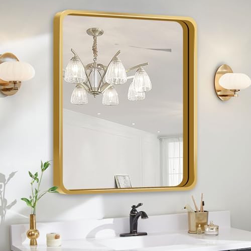 VSARHOUSE 36x30 Inch Black Metal Frame Bathroom Mirror