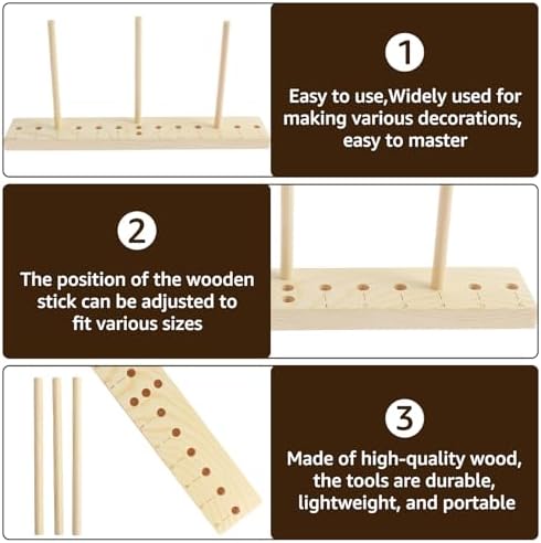 Kandishiex US Bow Maker Adjustable Wood Ribbon Bow Making Tool
