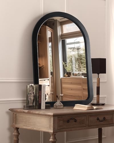CULER Black Arched Wall Mirror 24 x 36 Inch