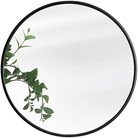 Black Round Mirror 30 Inch for Wall
