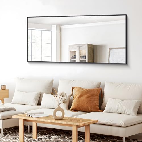 BONEWEI 24x48 Inch Black Wall Mirror