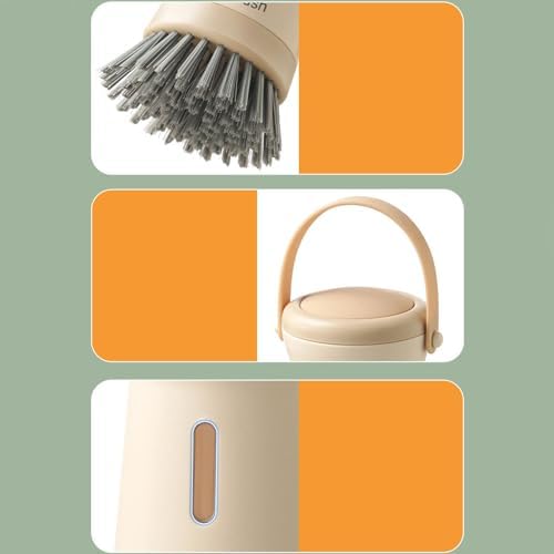 Soap Dispenser Dish Brush - Multifunctional Liquid Pot Brush for Stoves and Sinks