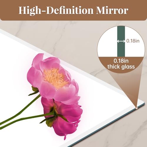 20x28in Frameless Wall Mirror for Bathroom